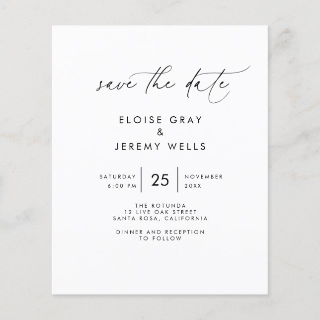 Budget Save-the-Date-Flugblatt Flyer (Vorne)