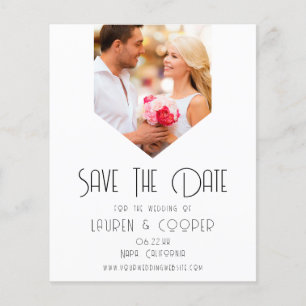 BUDGET Save the Date Foto Modernes Einfaches Hochz Flyer