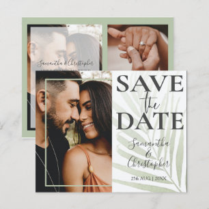 Budget Save the Date Tropical Green Foto Wedding