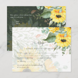 Budget Schöne SUNFLOWERS GREENERY Wedding Postkarte