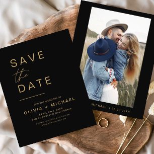 Budget Schwarz Gold Termin Elegante Foto  Flyer