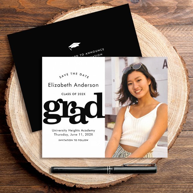 Budget Schwarz-weißes Foto Retten Stichtag Einladu (Von Creator hochgeladen)