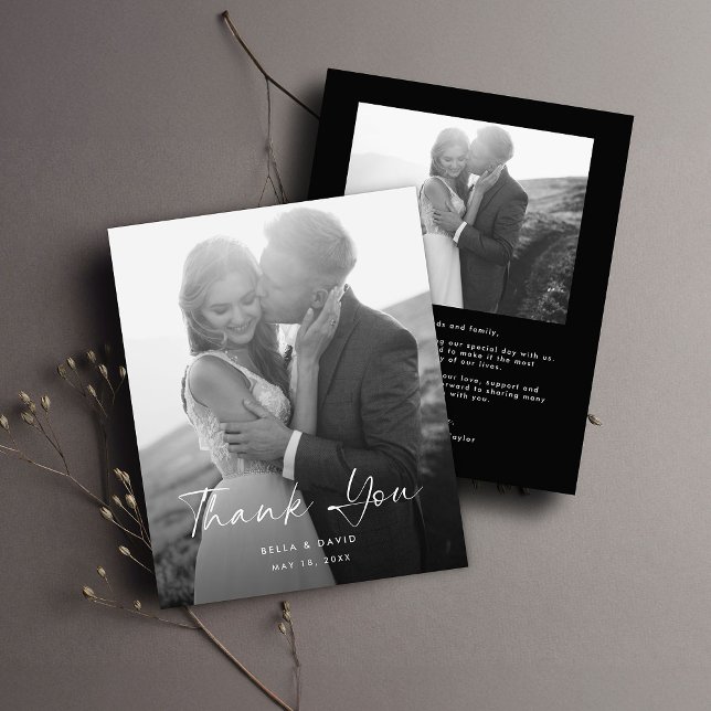 Budget Schwarz-weißes Script Foto Hochzeit Vielen  (Von Creator hochgeladen)