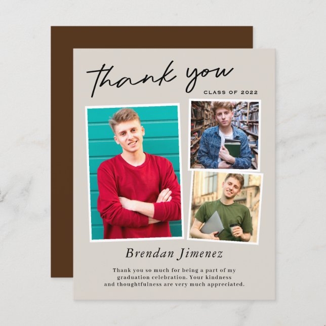 Budget Script 3 Foto Abschluss Vielen Dank (Vorne/Hinten)