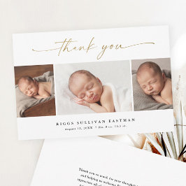 Budget Script 3 Foto Baby Ankündigung Vielen Dank