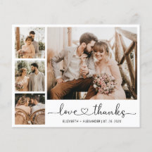 Budget Script Collage Wedding Vielen Dank Flyer