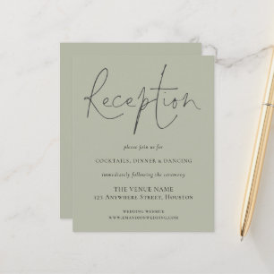 Budget Script Empfang Light Sage Wedding Encl