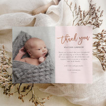 Budget Script Foto Baby Danke Karte