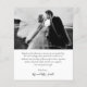Budget Script Foto Collage Wedding Danke Karte (Rückseite)