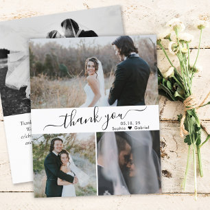Budget Script Foto Collage Wedding Danke Karte