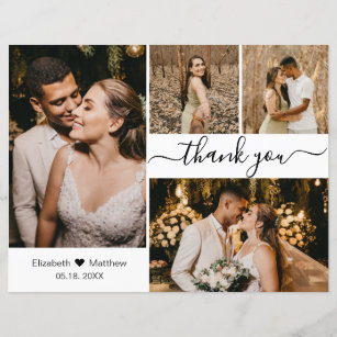 Budget Script Foto Collage Wedding Danke Karte