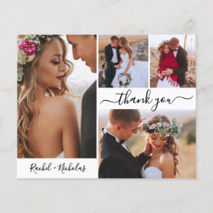 Budget Script Foto Collage Wedding Vielen Dank Flyer