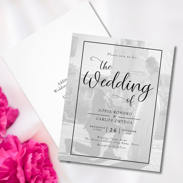 Budget Script Foto Hochzeit Einladung Flyer (Von Creator hochgeladen)