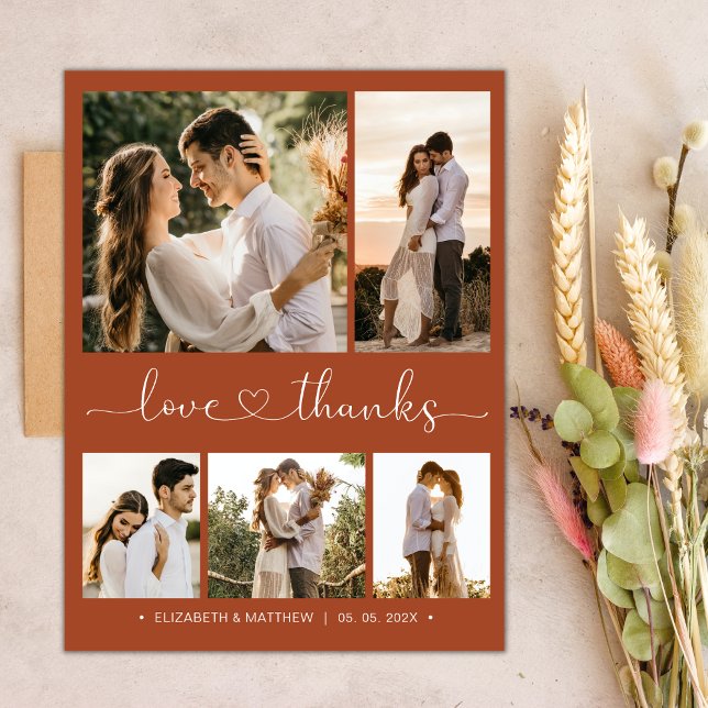 Budget Script Foto Hochzeit Vielen Dank Postcard Postkarte (Von Creator hochgeladen)