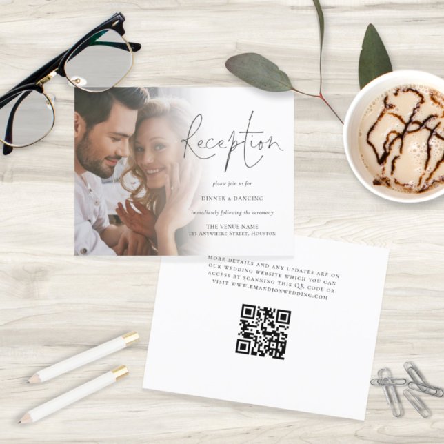 Budget Script Foto QR Code Wedding Reception Encl (Von Creator hochgeladen)