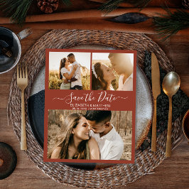 Budget Script Foto Terracotta Save the Date Flyer