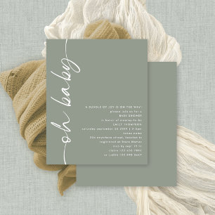 Budget Script Girl oder Boy Sage Oh Baby Dusche