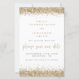 Budget Script Gold Glitzer Hochzeit speichern Datu