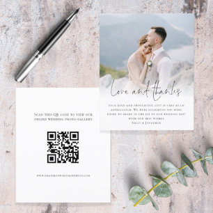 Budget Script QR Code Foto Hochzeit Liebe Dank