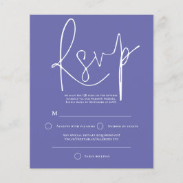 Budget Script QR Code Wedding Blue UAWG