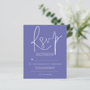 Budget Script QR Code Wedding Blue UAWG