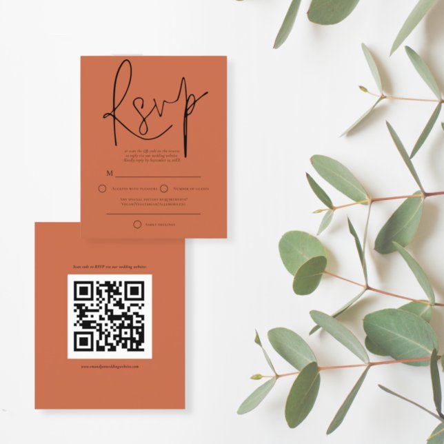 Budget Script QR Code Wedding Terracotta UAWG (Von Creator hochgeladen)
