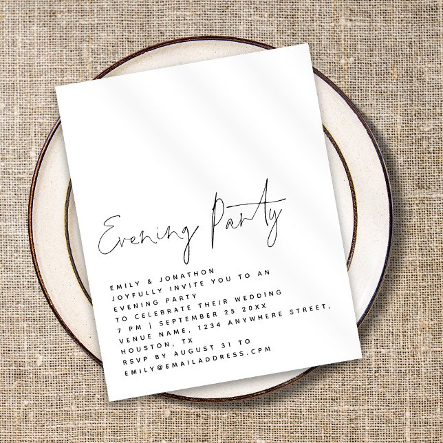 BUDGET Script Wedding Evening Party Invite (Von Creator hochgeladen)