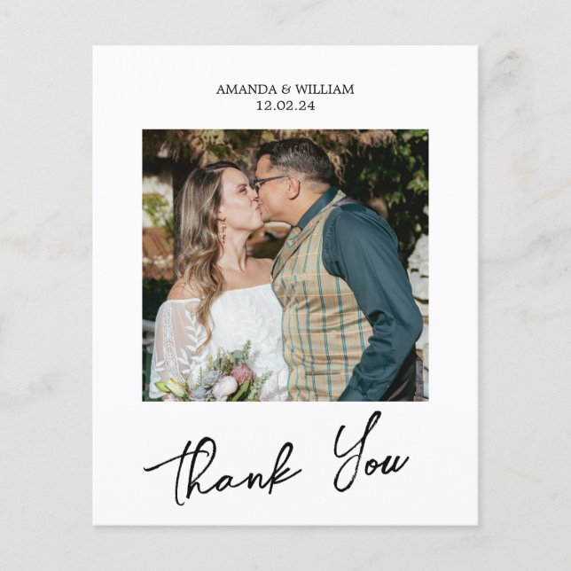 Budget Script Wedding Foto Vielen Dank (Vorderseite)