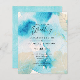 BUDGET Sea Glass Shades Watercolor Wedding