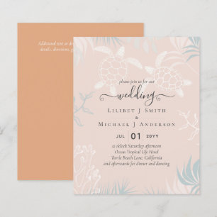 BUDGET Sea Turtles BEACH Wedding Coral Aquamarin