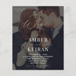 Budget Shades - Dunkle Bronze-Foto Hochzeit Flyer