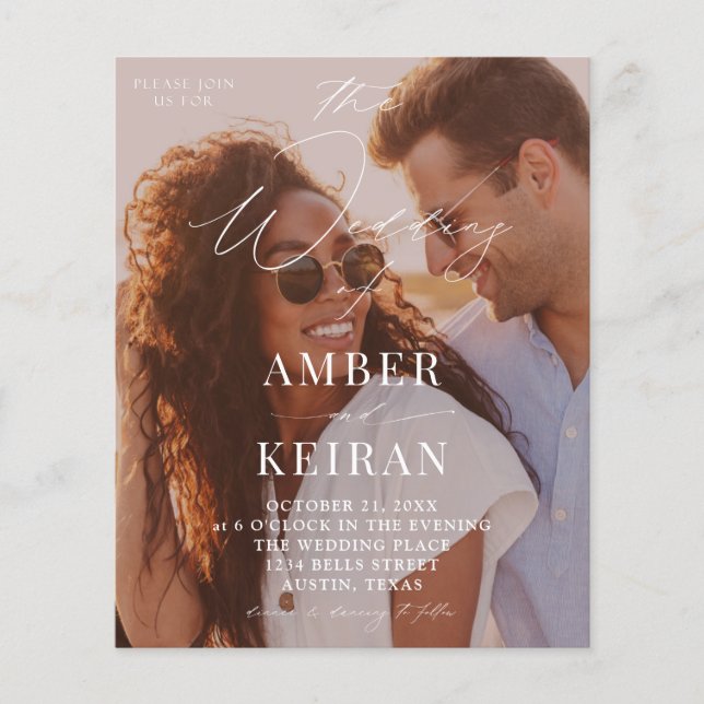 Budget Shades - Sun Kissed Foto Wedding Flyer (Vorne)