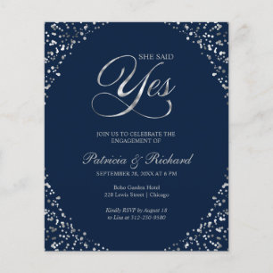 Budget Sie sagte ja Engagement Partei Einladung