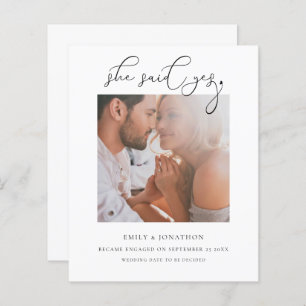 Budget Sie sagte Yes Script Foto Verlobung