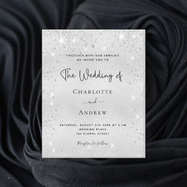 Budget silber Glitzer Moderne Hochzeit