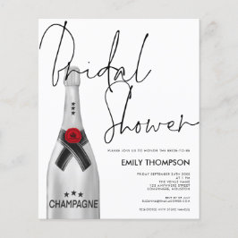 Budget Silver Champagne Script White Brautparty