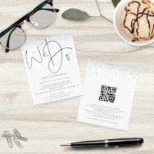 Budget Silver Glitzer machen wir QR-Code Hochzeit