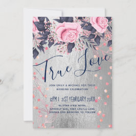 BUDGET Silver Rosegold Navy Pink Metallic Wedding
