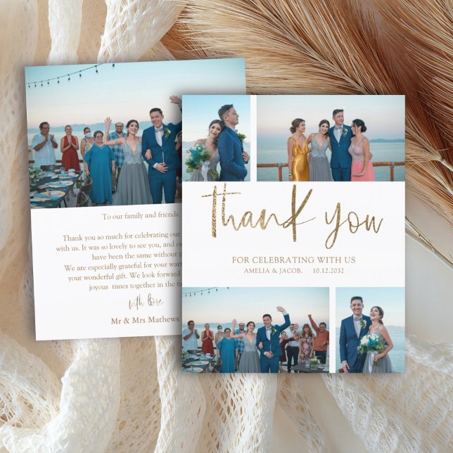 Budget Simple 4 Foto Vielen Dank Hochzeit (Von Creator hochgeladen)