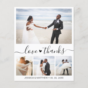 Budget Simple Collage Wedding Danke Flyer
