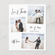 Budget Simple Collage Wedding Danke Flyer