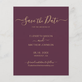 Budget Simple Elegant Script Save the Date Flyer