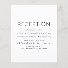 Budget Simple Empfang Schwarz-weiß Wedding Encl