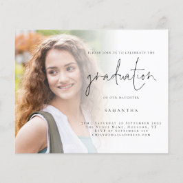 Budget Simple Foto Script 2022 Abschluss Einladung