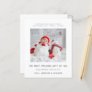 Budget Simple Newborn Foto Birthingcard