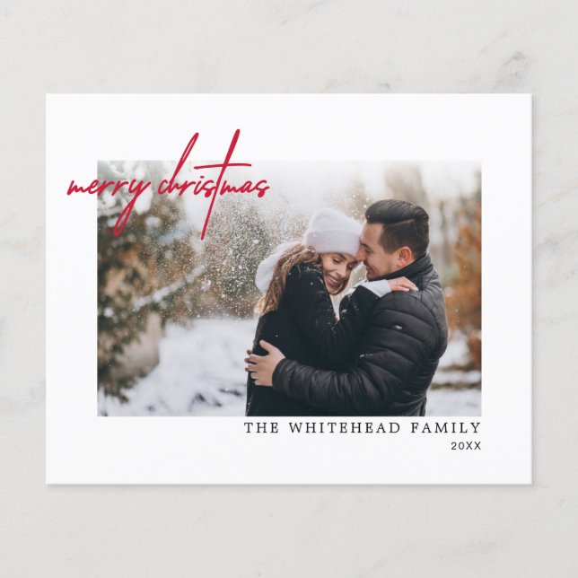 Budget Simple Red Mercury White Card Flyer (Vorne)