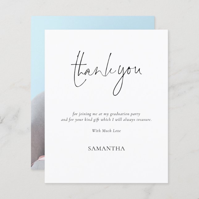 Budget Simple Script Abschluss Vielen Dank (Vorne/Hinten)