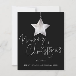Budget Simple Silver Star Frohe Weihnachten Schwar
