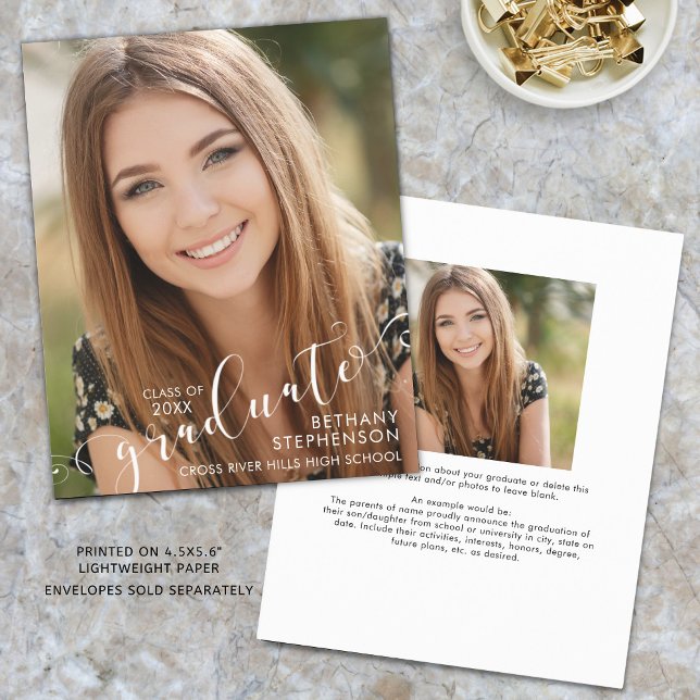 Budget Skript 2 Foto Graduate Ankündigung (Von Creator hochgeladen)