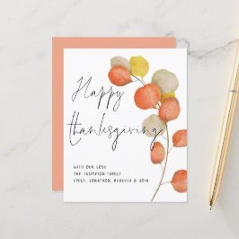 Budget Skript Autumn Leaf Happy Thanksgiving Card